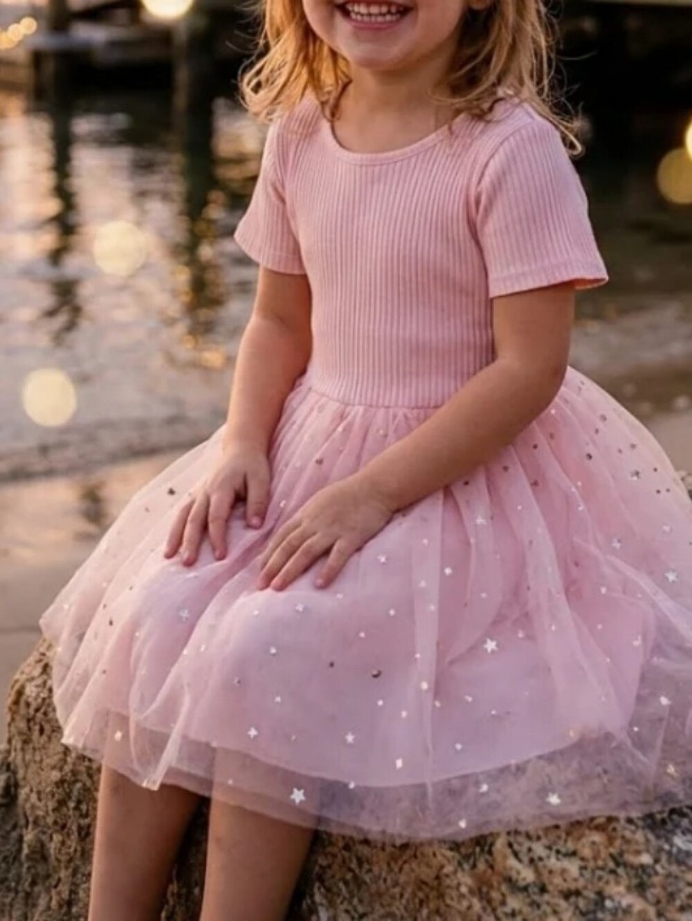 (Ew) Wonder Nation Girls'  Tulle Dot Party Dress
